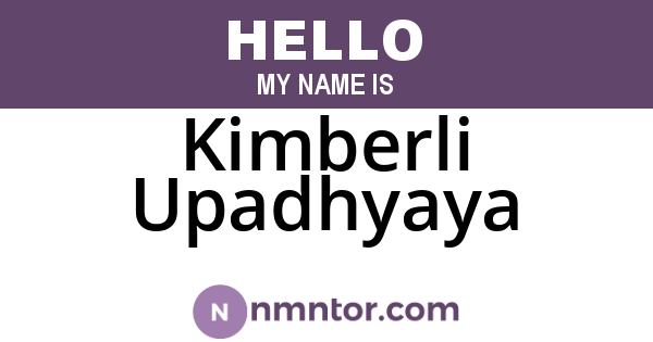 Kimberli Upadhyaya