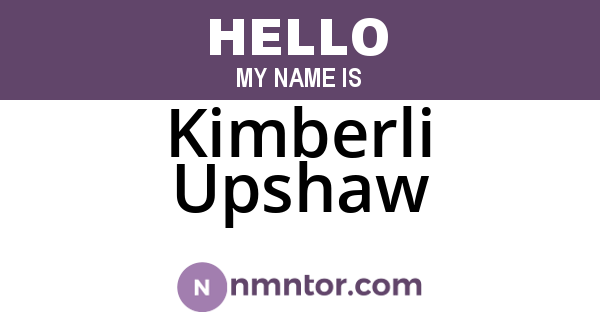 Kimberli Upshaw