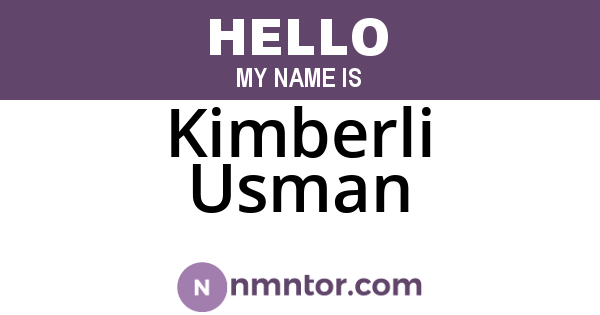 Kimberli Usman