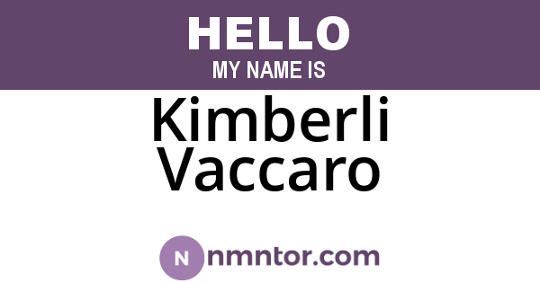 Kimberli Vaccaro