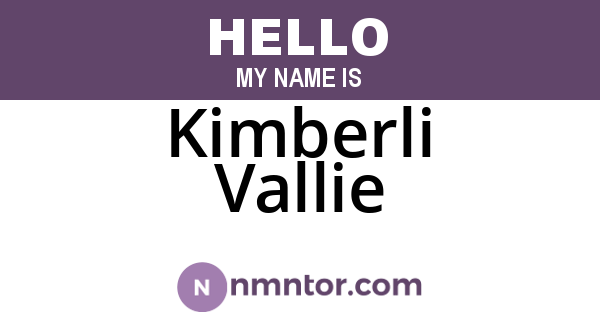 Kimberli Vallie