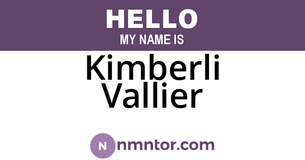 Kimberli Vallier