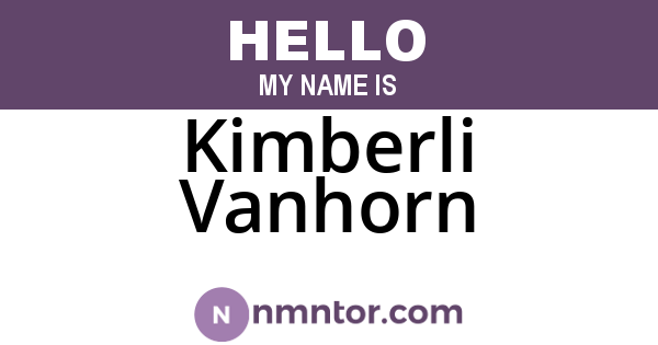 Kimberli Vanhorn