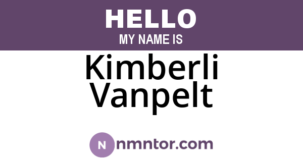 Kimberli Vanpelt