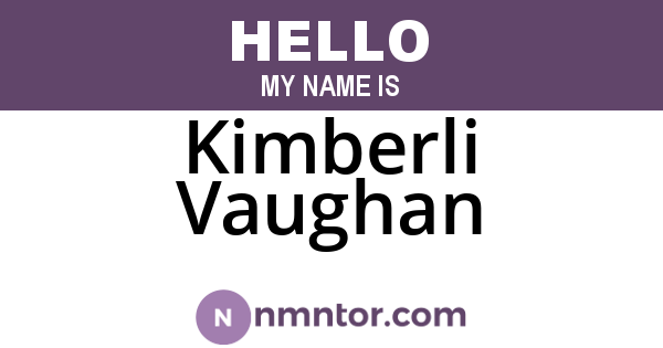 Kimberli Vaughan