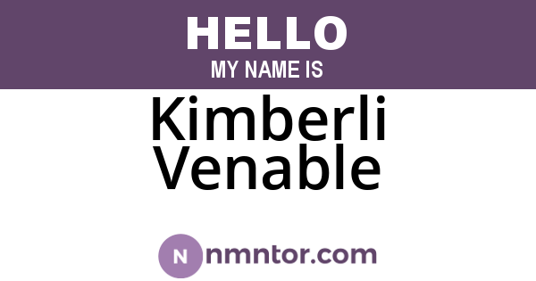 Kimberli Venable