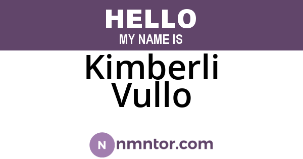 Kimberli Vullo
