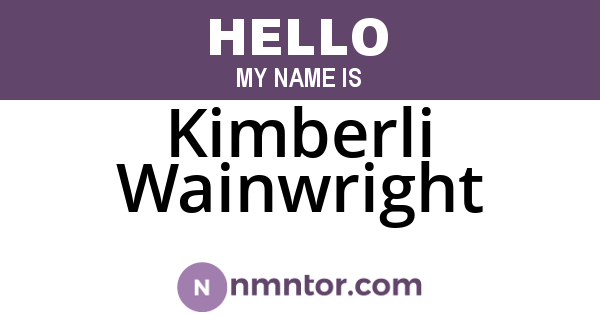 Kimberli Wainwright