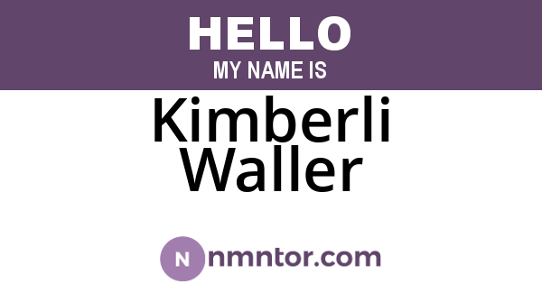 Kimberli Waller