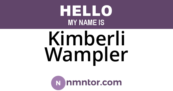 Kimberli Wampler