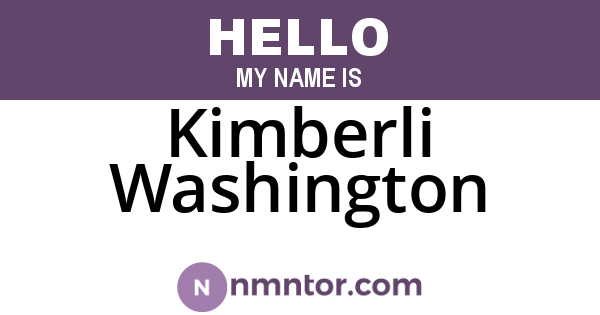 Kimberli Washington