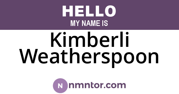 Kimberli Weatherspoon