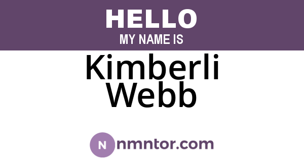 Kimberli Webb