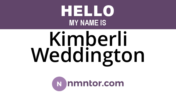 Kimberli Weddington