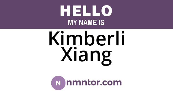 Kimberli Xiang