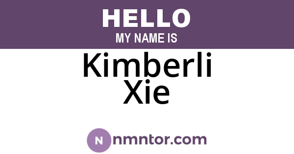 Kimberli Xie