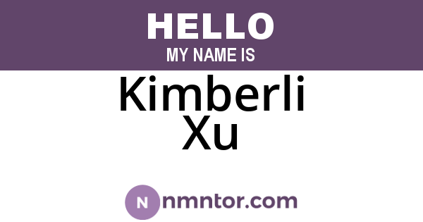 Kimberli Xu
