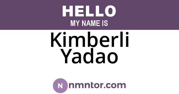 Kimberli Yadao