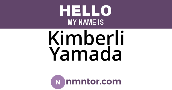 Kimberli Yamada