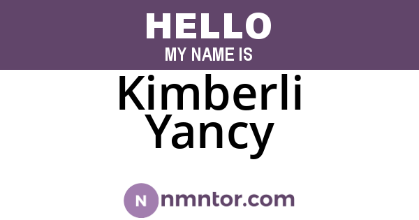Kimberli Yancy