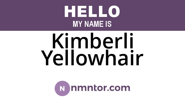 Kimberli Yellowhair
