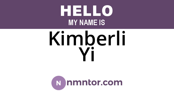 Kimberli Yi