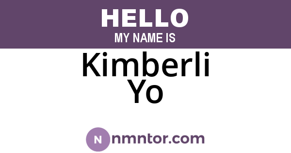 Kimberli Yo