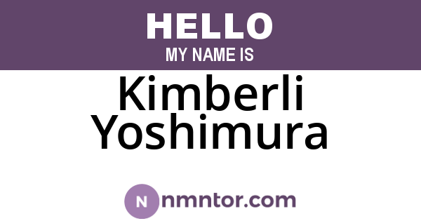 Kimberli Yoshimura