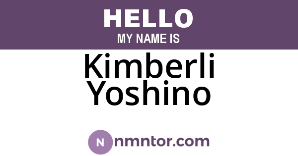 Kimberli Yoshino