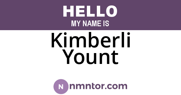 Kimberli Yount