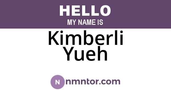Kimberli Yueh