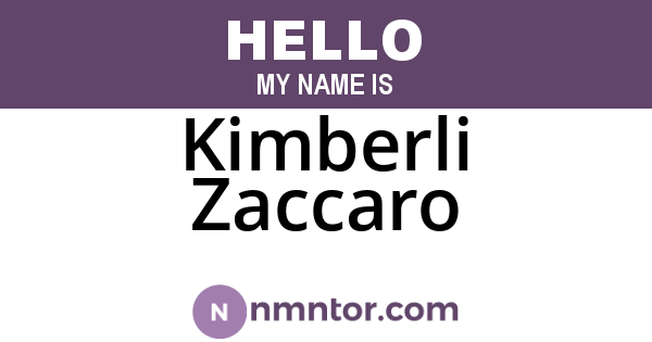 Kimberli Zaccaro