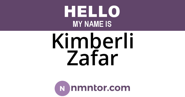 Kimberli Zafar