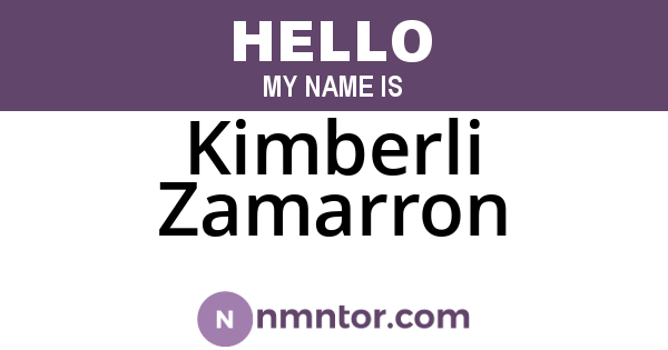 Kimberli Zamarron
