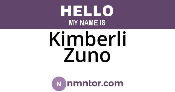 Kimberli Zuno
