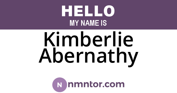 Kimberlie Abernathy