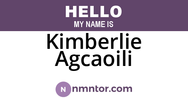 Kimberlie Agcaoili