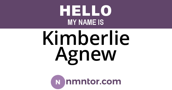 Kimberlie Agnew