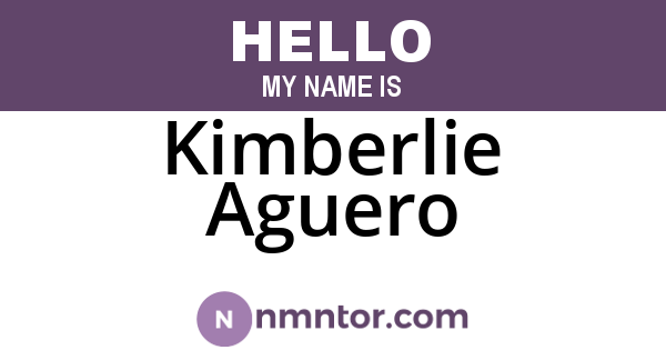 Kimberlie Aguero