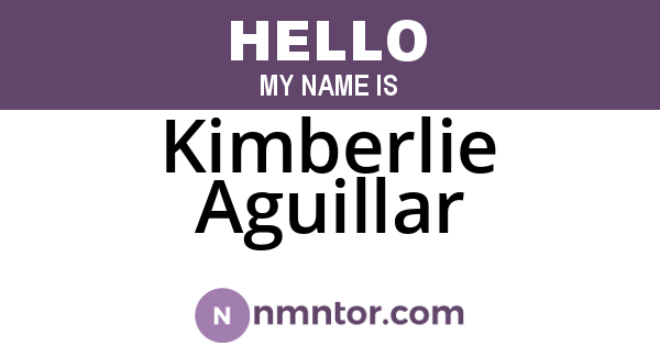 Kimberlie Aguillar
