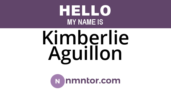 Kimberlie Aguillon