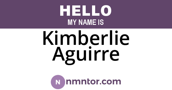 Kimberlie Aguirre