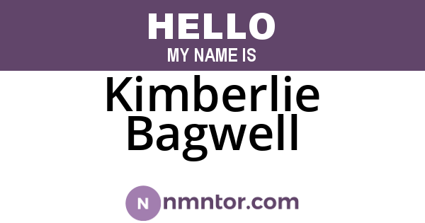Kimberlie Bagwell