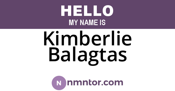 Kimberlie Balagtas