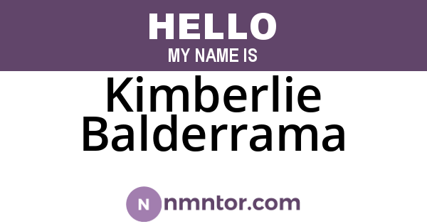 Kimberlie Balderrama