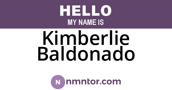 Kimberlie Baldonado