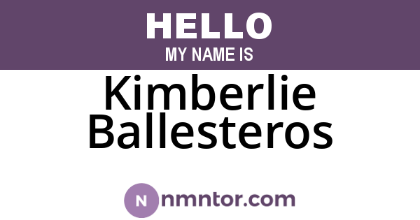 Kimberlie Ballesteros