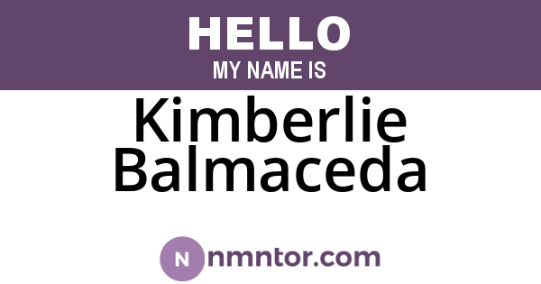 Kimberlie Balmaceda