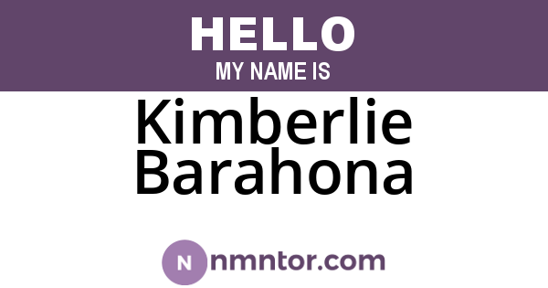 Kimberlie Barahona