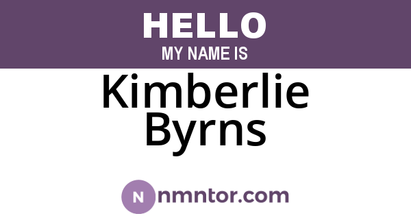Kimberlie Byrns